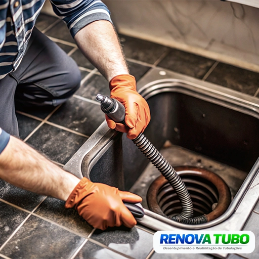 Limpeza de tubagens para reabilitação