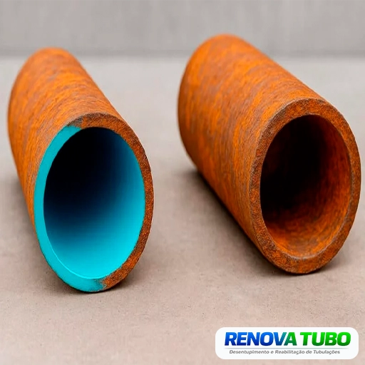 Reparação de tubagens com resina